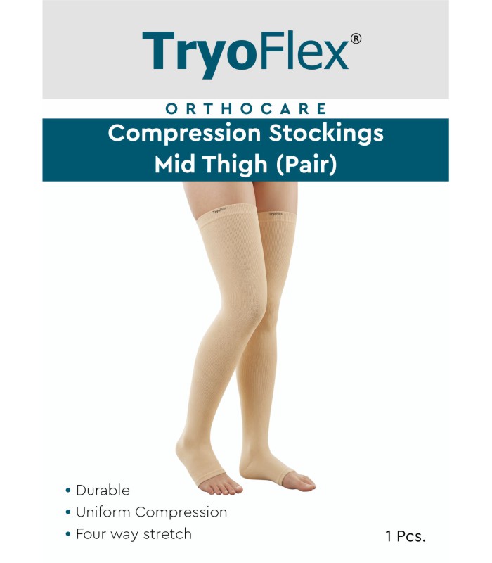 Compression Stockings Mid Thigh (Pair)